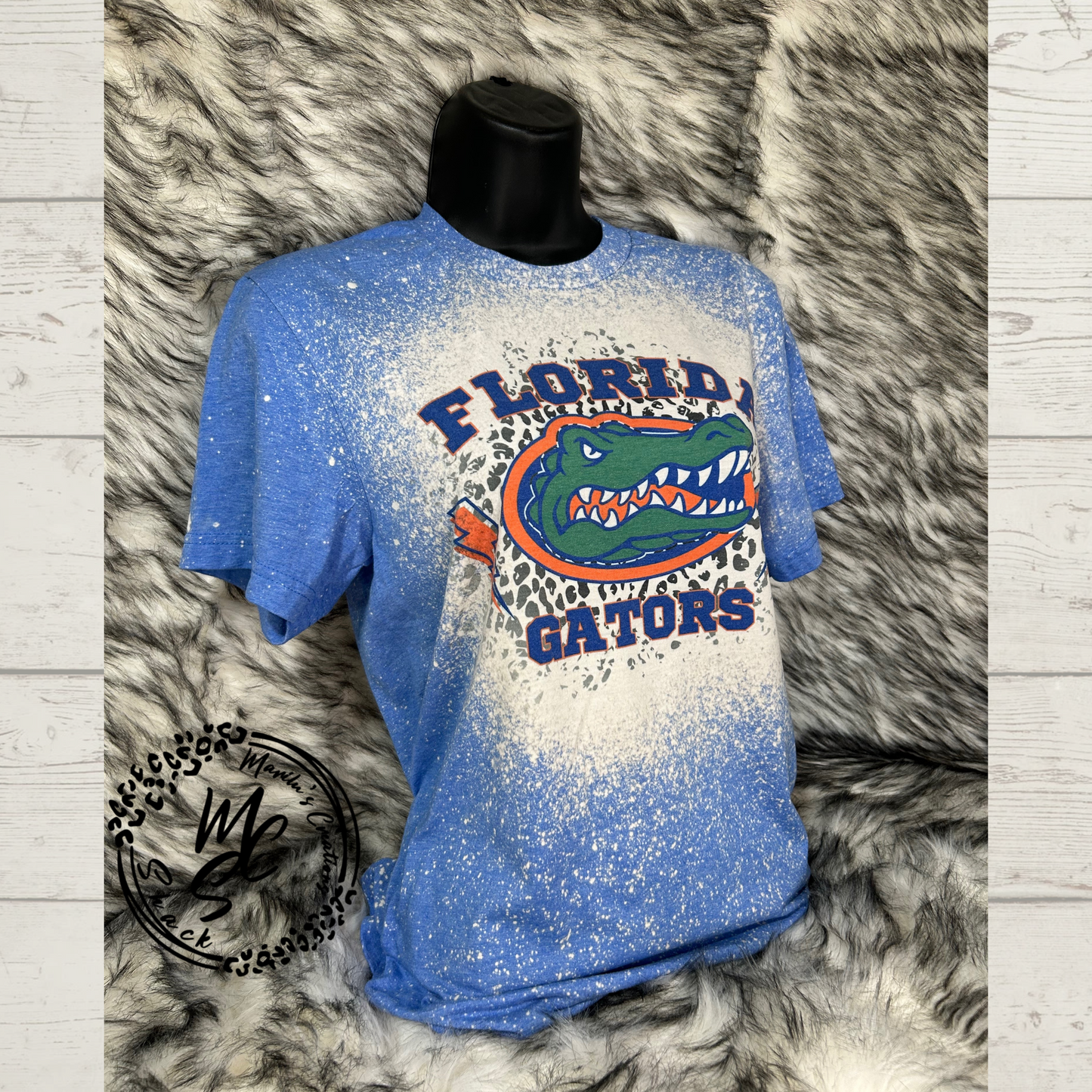 UF Gators T-shirt in Orange or Blue - Bleach Distressed, Swamp, Chomp Chomp tee, football UF Gators