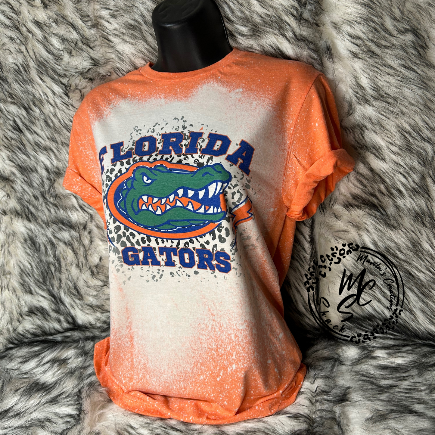 UF Gators T-shirt in Orange or Blue - Bleach Distressed, Swamp, Chomp Chomp tee, football UF Gators