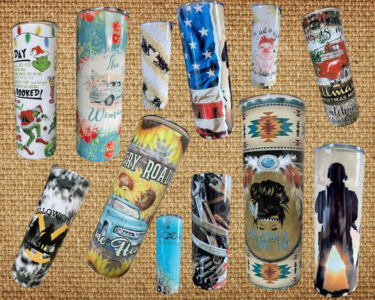 20oz Tumblers, Personalized/Customized Tumbler, ANY DESIGN!!! (20oz straight skinny or the 20oz DuoLid), Personalize your tumbler.