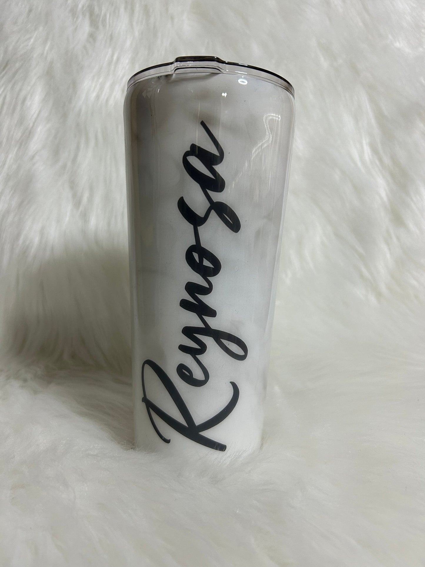 Phoenix tumbler, Tattoo Tumbler (Smoke effect with glitter or NO glitter) customizable/personalizable