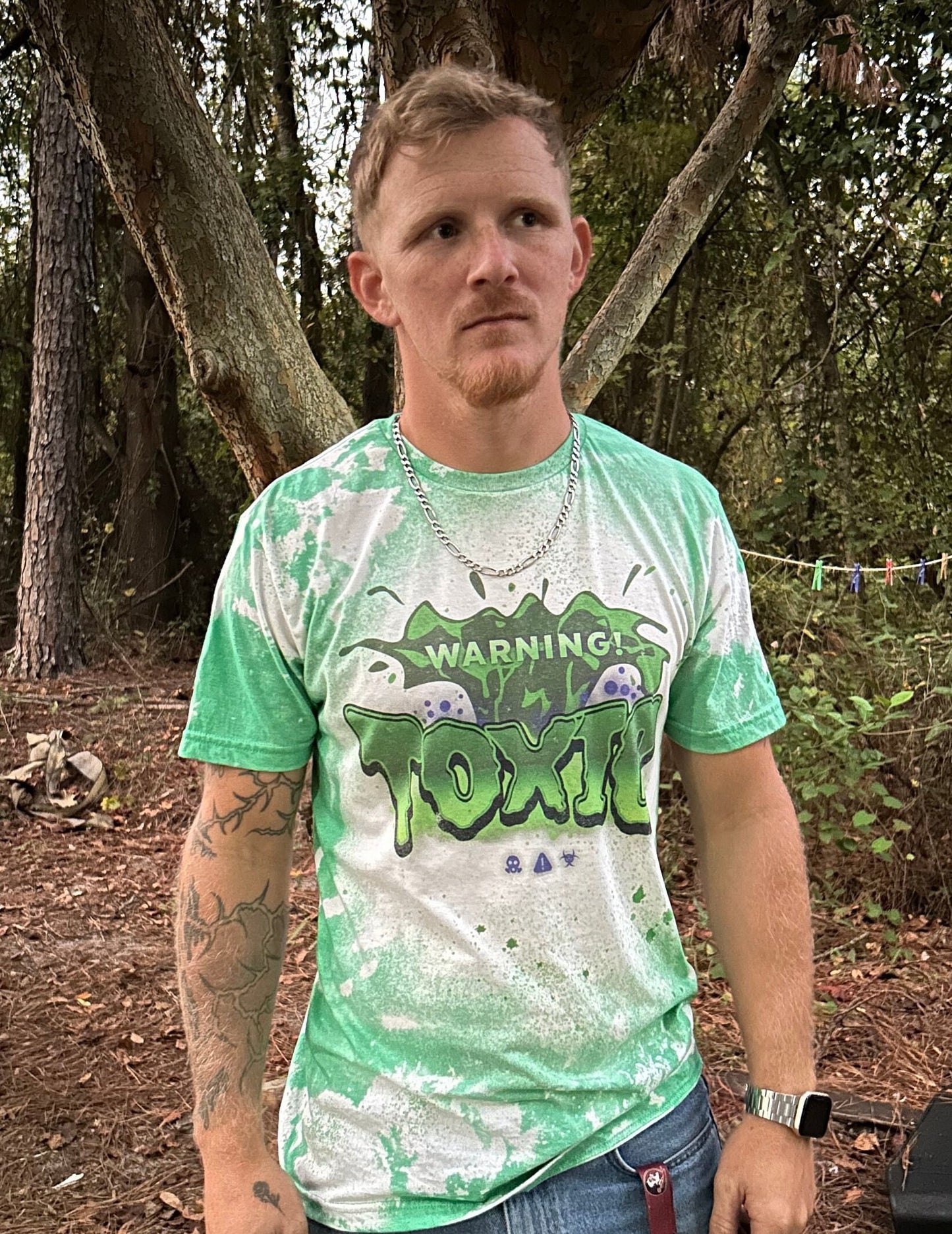 Toxic funny shirt, warning toxic funny t-shirt, bleached distressed green color super soft tee, vintage retro top