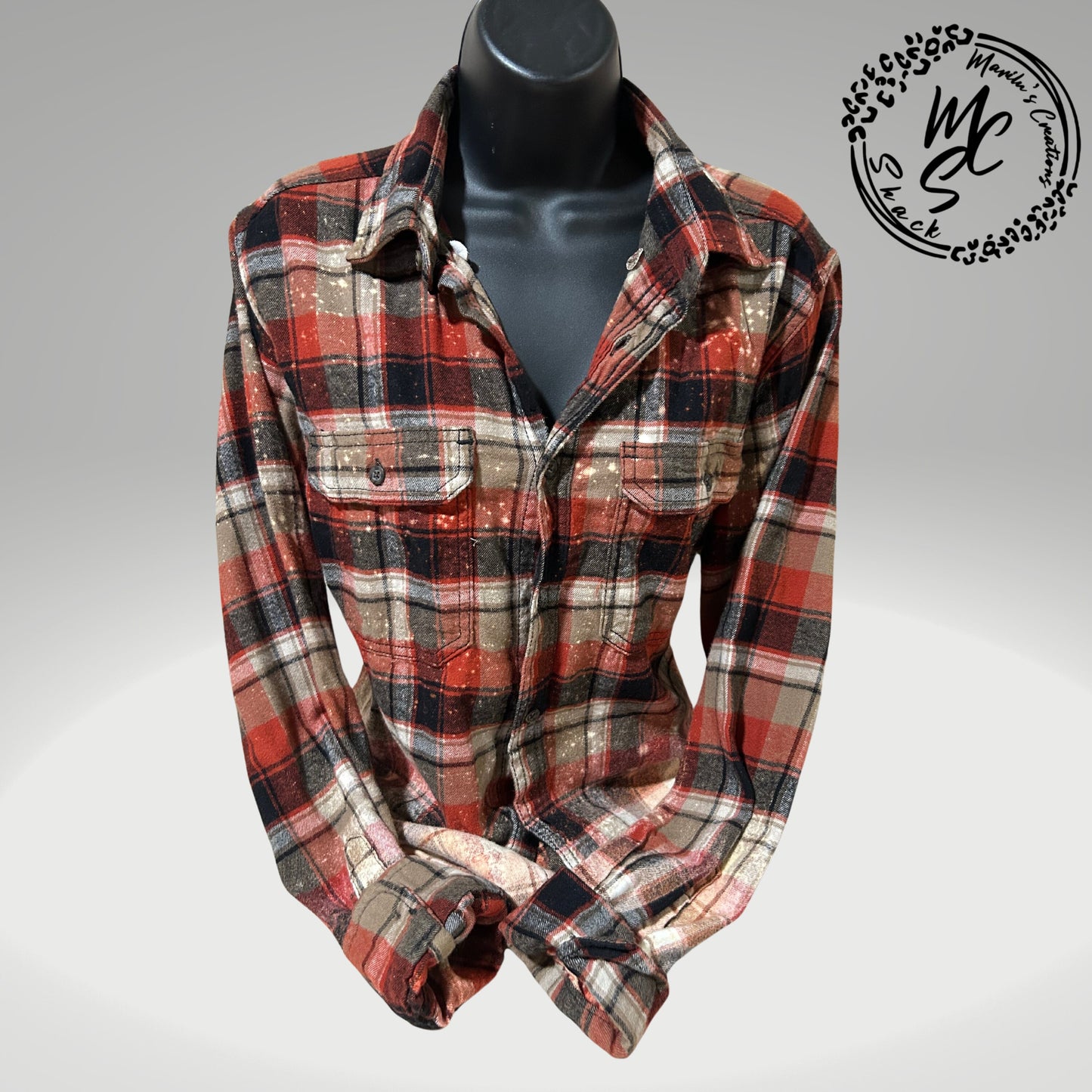 Flannel I run on coffee and Christmas cheer, super soft real flannel, red mark plaid (black and red) unisex holidays top