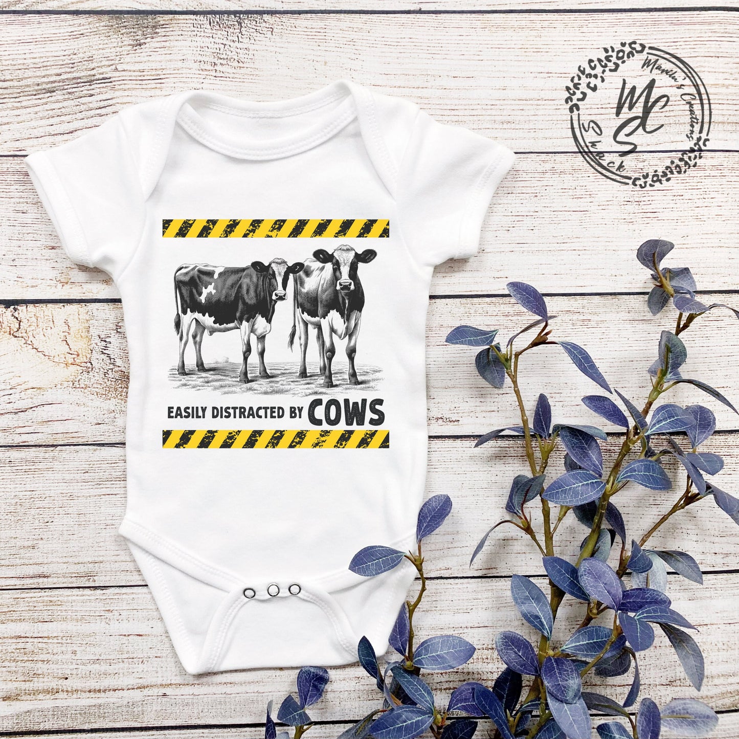 Easily distracted by cows T-shirt, unisex shirts, adult, toddler, youth and baby cow farm tees, cow lover top.