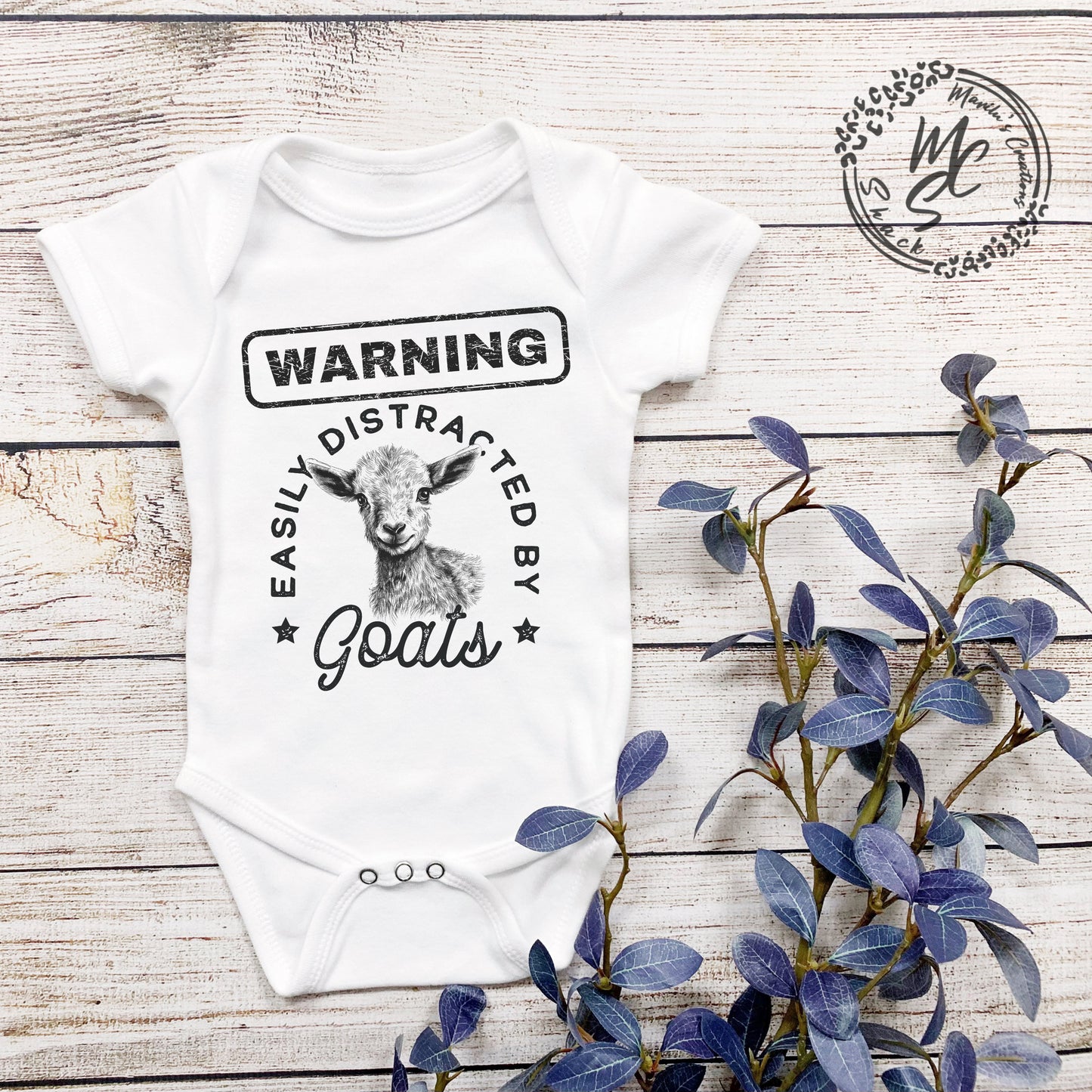 Warning easily distracted by goats T-shirt, unisex shirts, adult, toddler, youth and baby goat farm tees, goats lover top.
