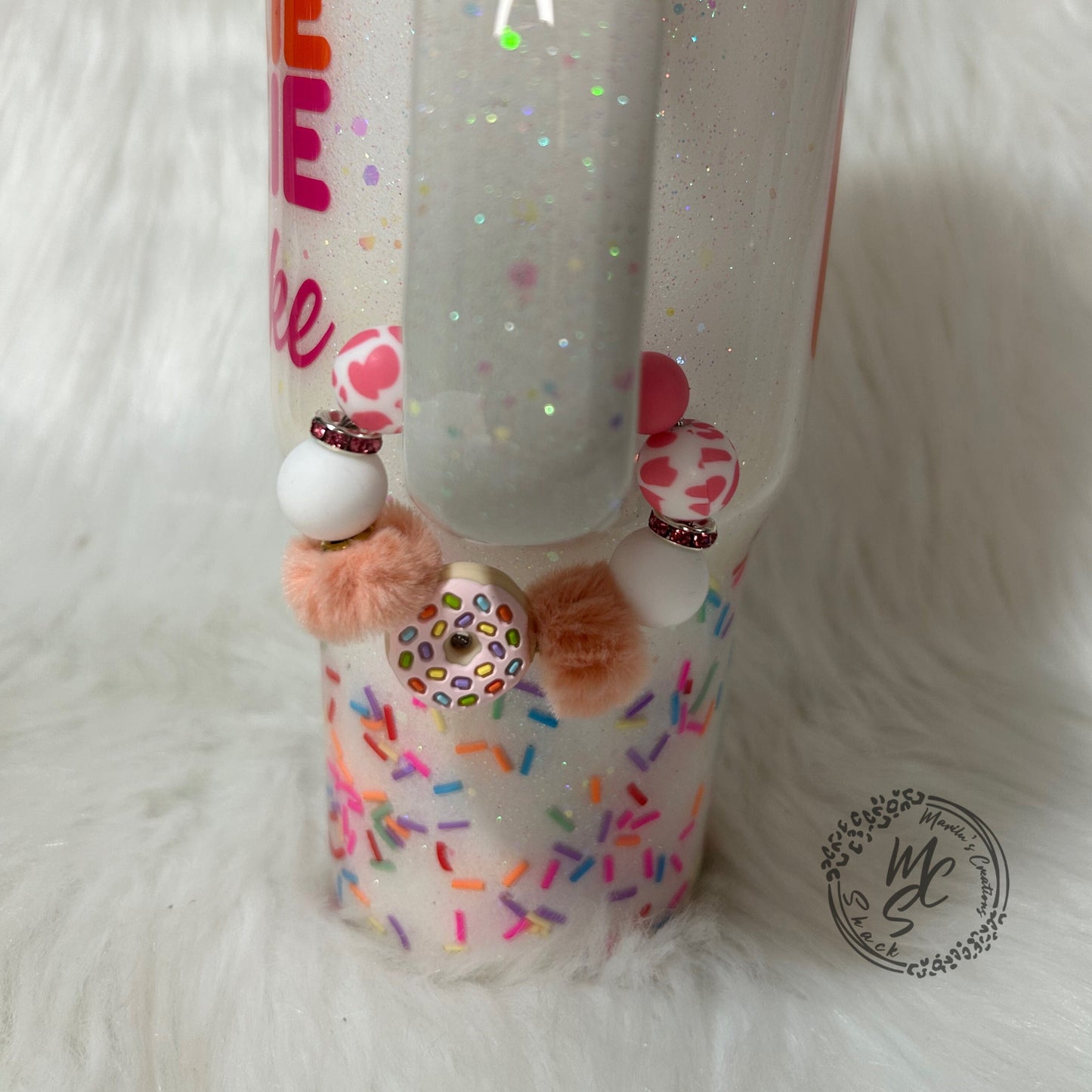 Donuts Stanley Tumbler Cup Charm, donut Coffee tumbler handle beads charm, silicone beads charm for tumbler handles