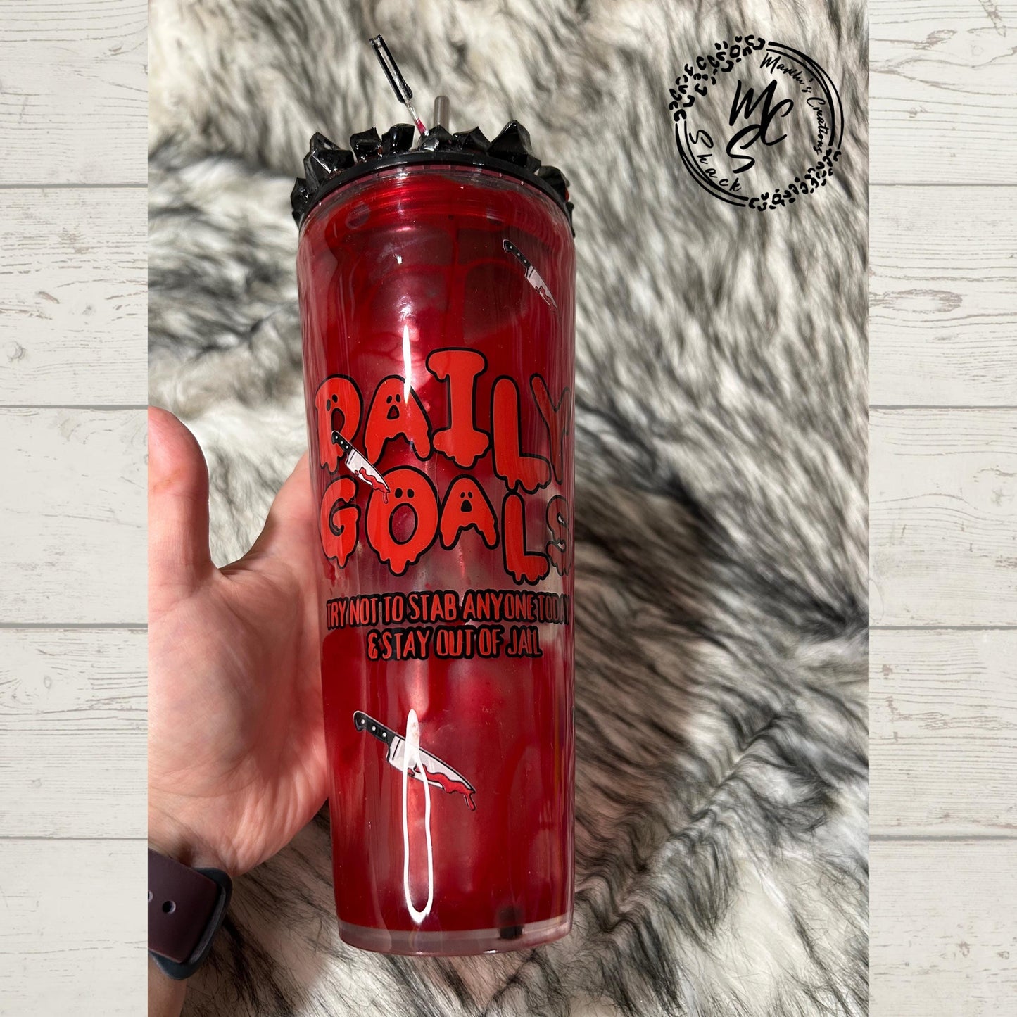 Ready to ship Tumblers, Daily Goals Snowglobe Lava, Donut worry and peace for Unicorn Magical AF tumbler, last minute gifts.