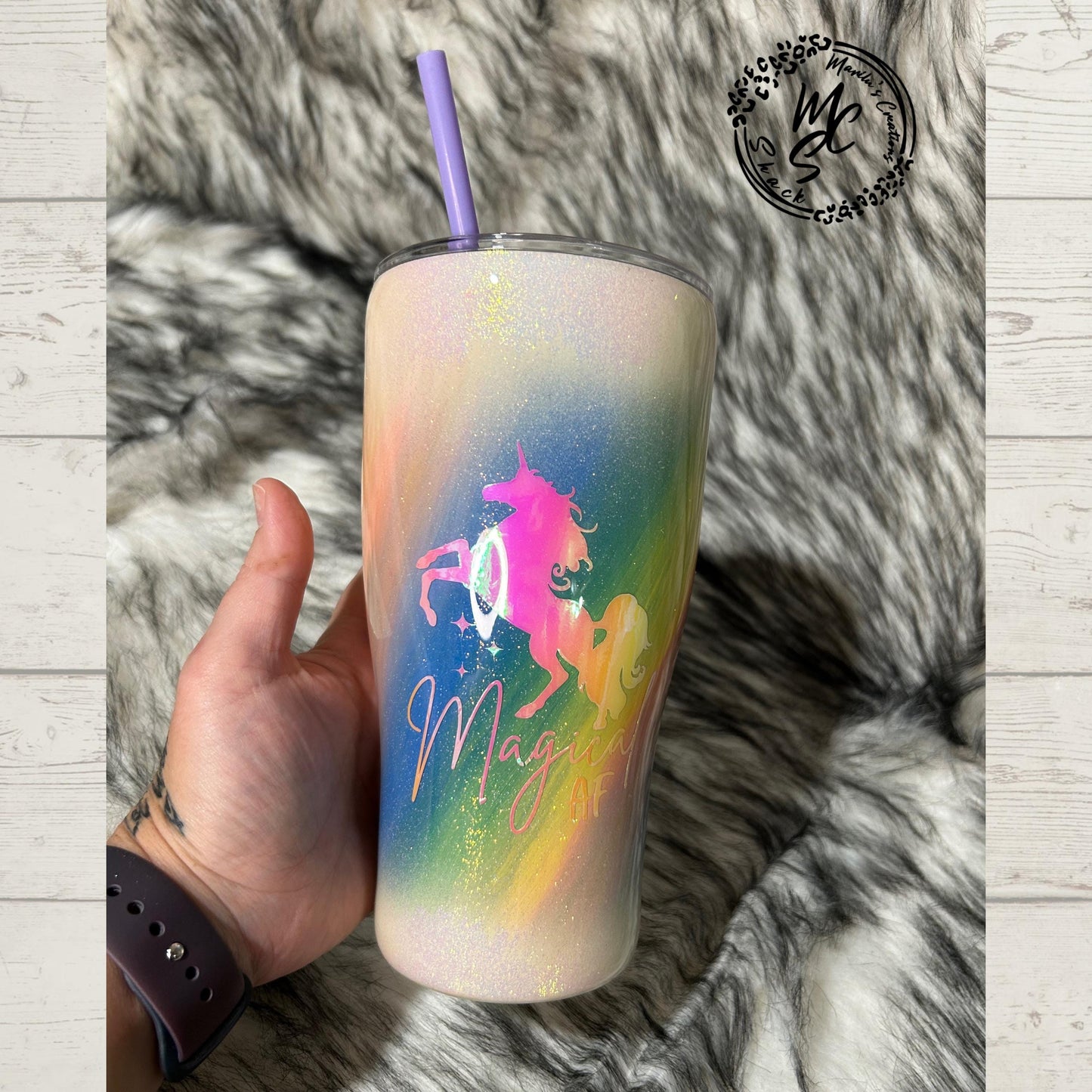 Ready to ship Tumblers, Daily Goals Snowglobe Lava, Donut worry and peace for Unicorn Magical AF tumbler, last minute gifts.
