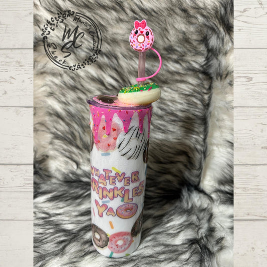 Ready to ship Tumblers, Mermaid with hand placed scales and 3D Tale, Let them with glitter and Donut Tumblers, last minute gifts.