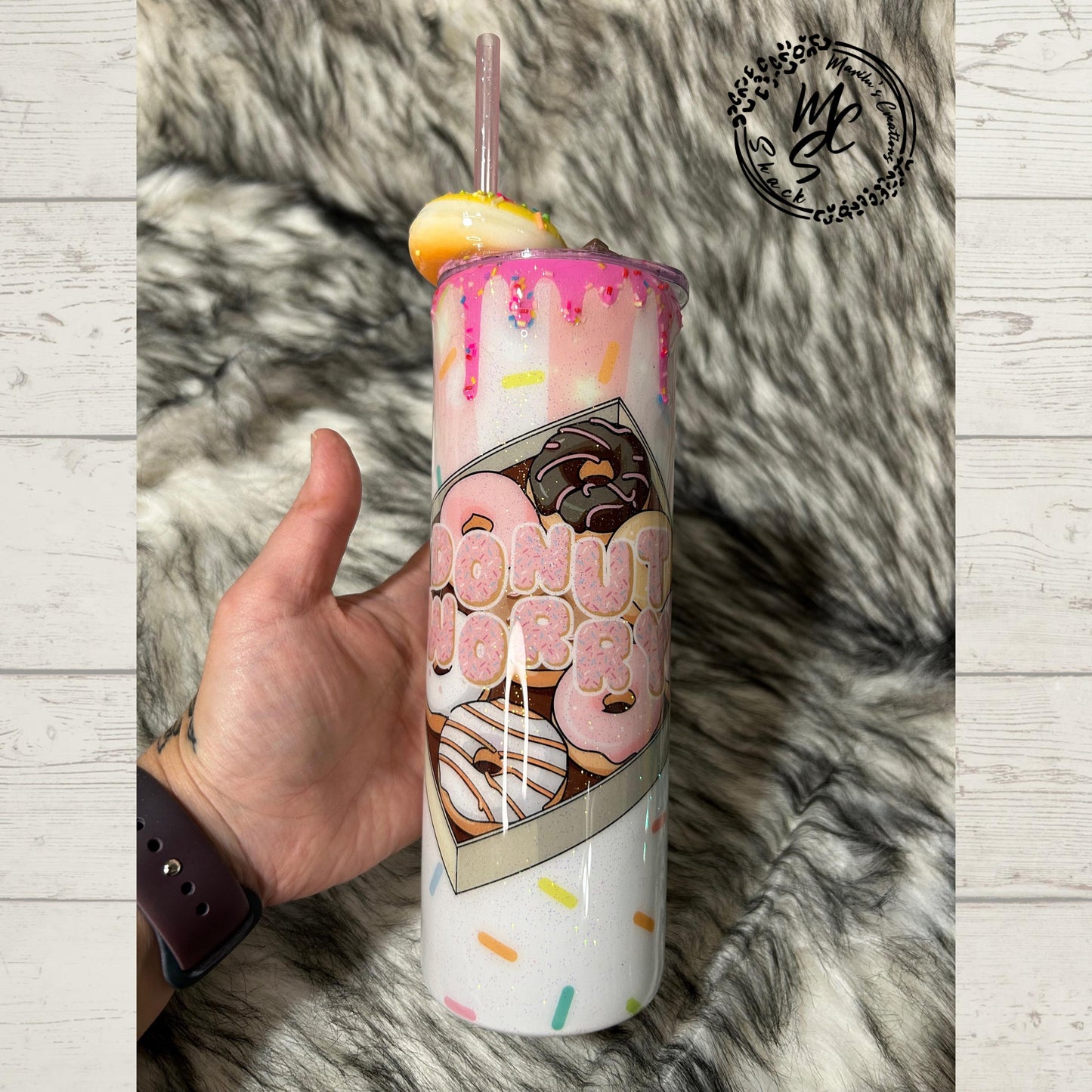 Ready to ship Tumblers, Daily Goals Snowglobe Lava, Donut worry and peace for Unicorn Magical AF tumbler, last minute gifts.
