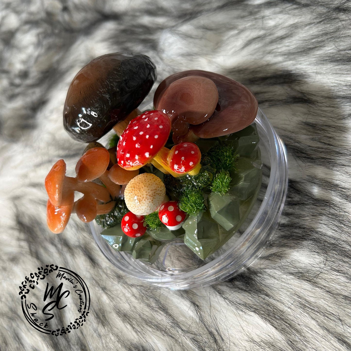 Mushrooms Tumbler Topper, 3d fake mushrooms removable toppers and lid for 30 and 20oz tumblers. Nature topper replacement lid. Tumbler top
