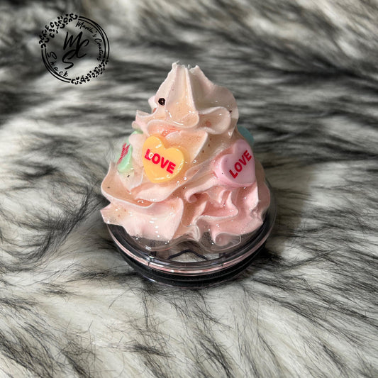 Whipped Cream Topper, Resin Love Hearts Decoration, Removable Cup Lid Topper, Fake Whipped Cream, Romantic Topper, valentines Tumbler Topper