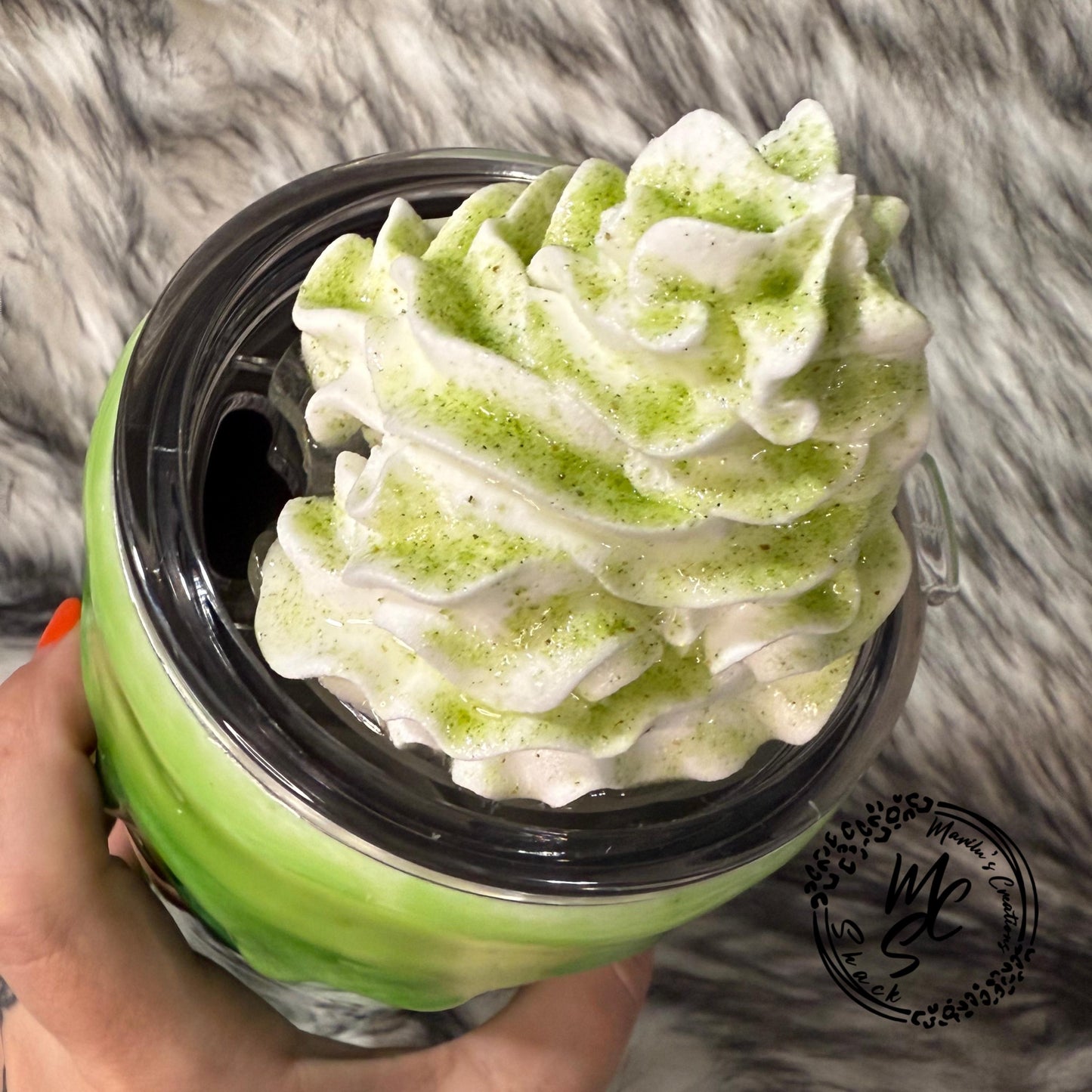 Matcha Latte Tumbler with or without whipped cream Lid Topper, coffee mug with straw, gift for matcha lovers, Iced or hot matcha latte