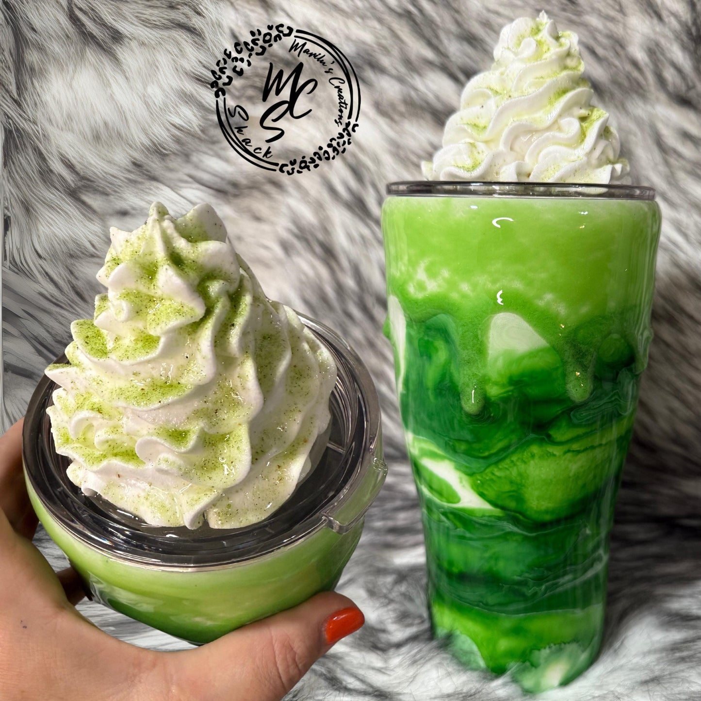 Matcha Latte Tumbler with or without whipped cream Lid Topper, coffee mug with straw, gift for matcha lovers, Iced or hot matcha latte