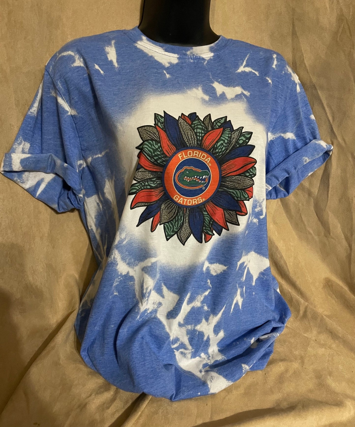 Gators T-shirt in Orange or Blue - Bleach Distressed