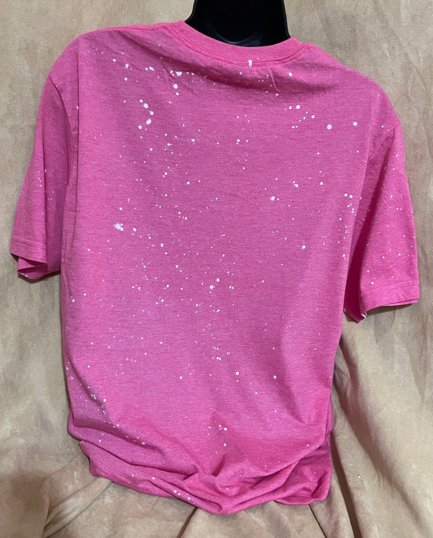 My Melody bleached t-shirt, Adult sizes on Bright Pink