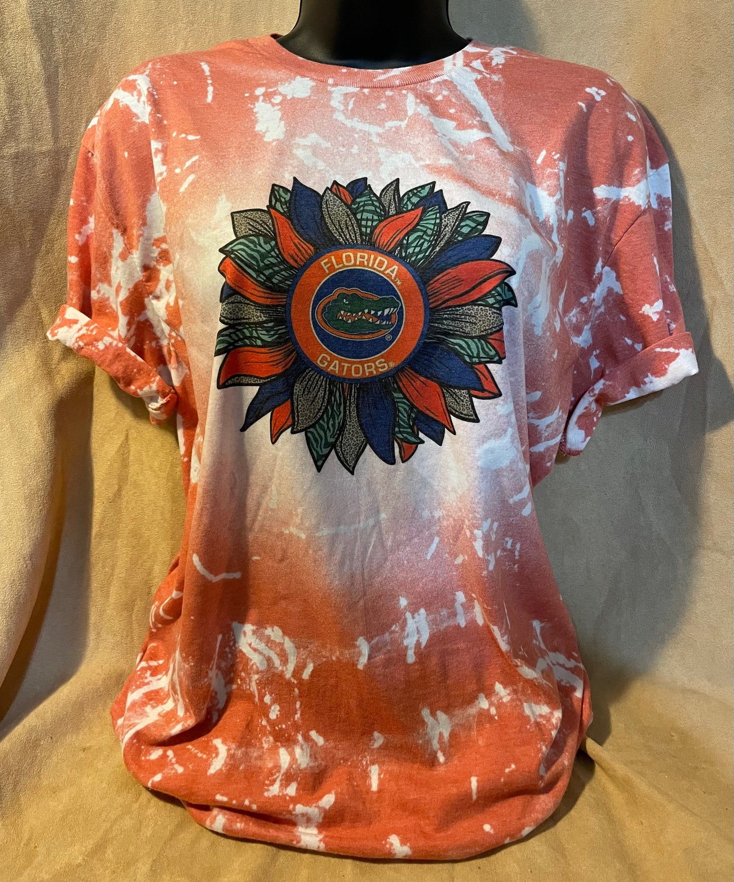Gators T-shirt in Orange or Blue - Bleach Distressed