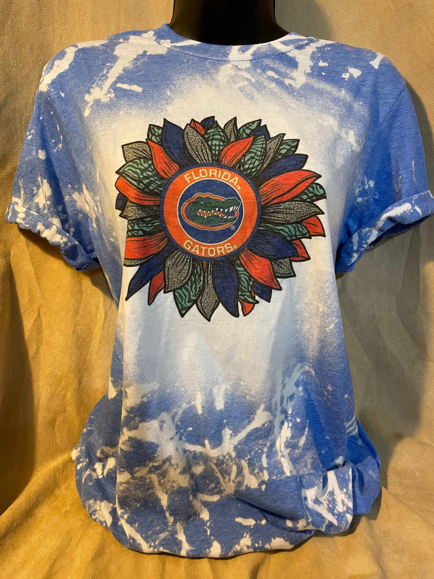 Gators T-shirt in Orange or Blue - Bleach Distressed