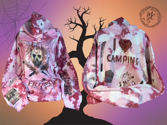 Jason Horror Movie Distressed Hoodie