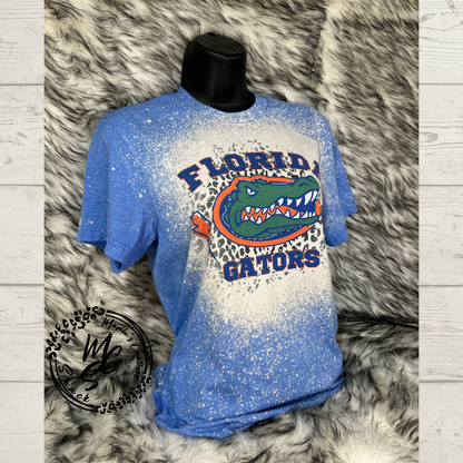 UF Gators T-shirt in Orange or Blue - Bleach Distressed, Swamp, Chomp Chomp tee, football UF Gators