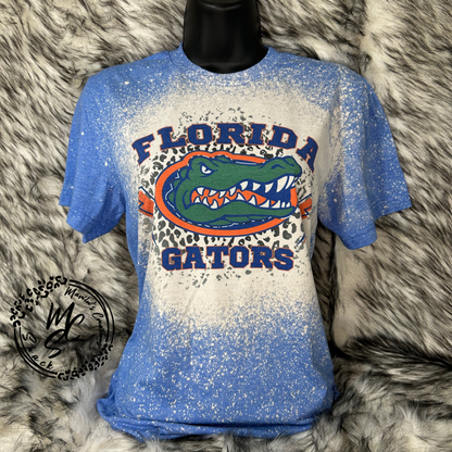 UF Gators T-shirt in Orange or Blue - Bleach Distressed, Swamp, Chomp Chomp tee, football UF Gators
