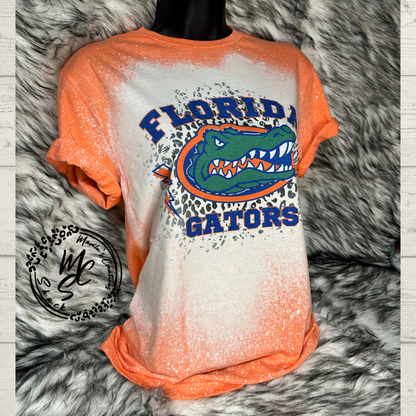 UF Gators T-shirt in Orange or Blue - Bleach Distressed, Swamp, Chomp Chomp tee, football UF Gators