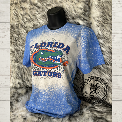 UF Gators T-shirt in Orange or Blue - Bleach Distressed, Swamp, Chomp Chomp tee, football UF Gators
