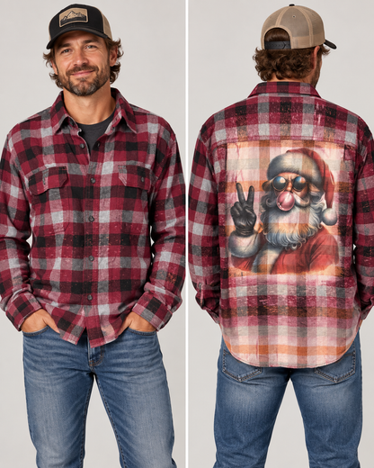 Custom Bleached Flannel – Personalized Back Design