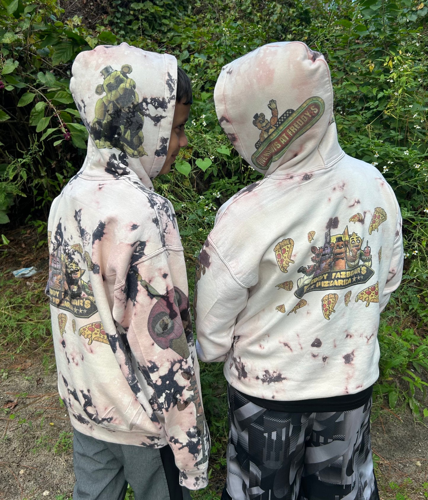 Five Nights at Freddys youth unisex bleached/Distressed Hoodies