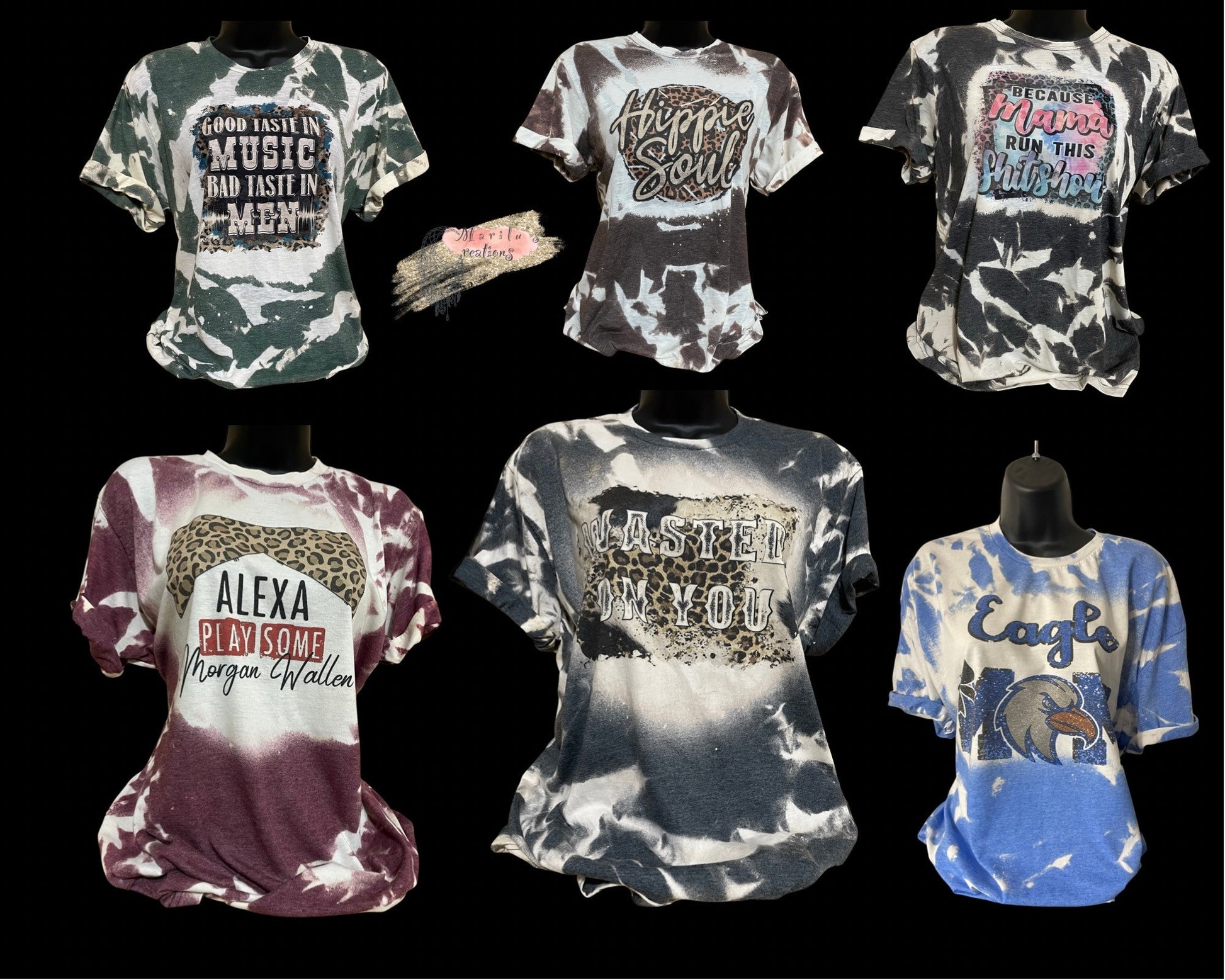 Bleached/Distressed personalized T-shirts (Choose your shirt size, color and send me a picture or the idea for your design), Custom tee.