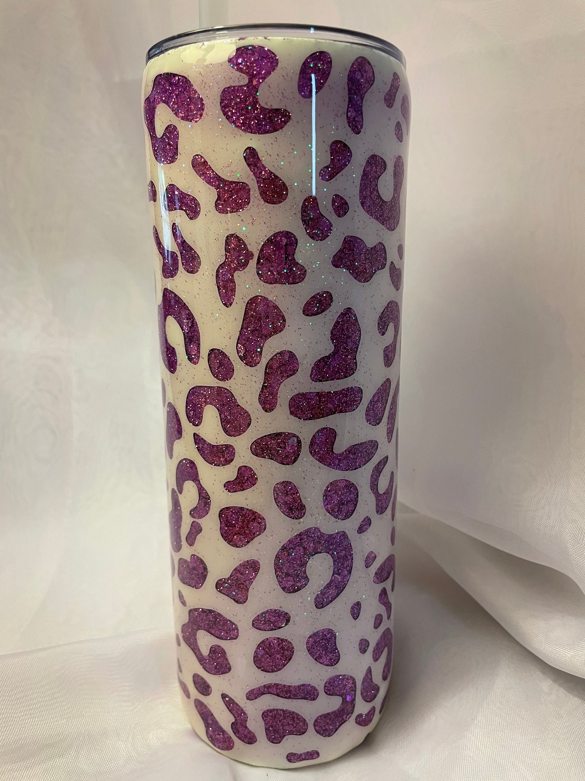 Boss lady tumbler, Animal Print Peekaboo tumbler (choose your cup size, shape and Glitter color for the background)