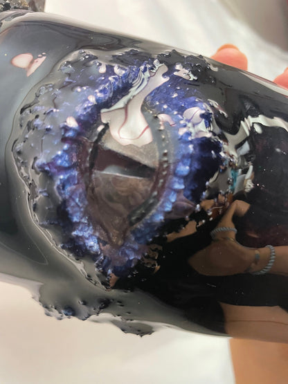 3D Dragon Scale Tumbler: Handmade Insulated Cup with Lid