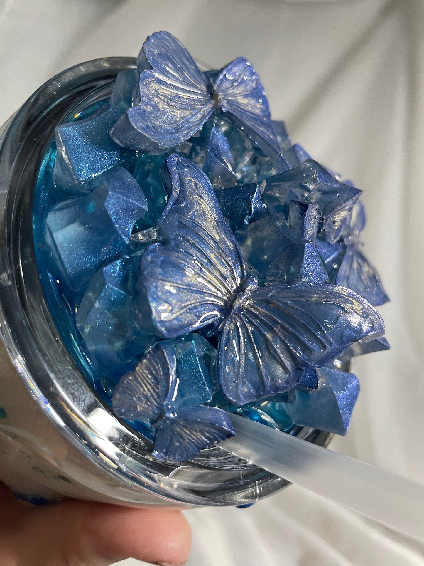 3D Butterfly Tumbler: Personalized Stainless Steel Cup with Lid