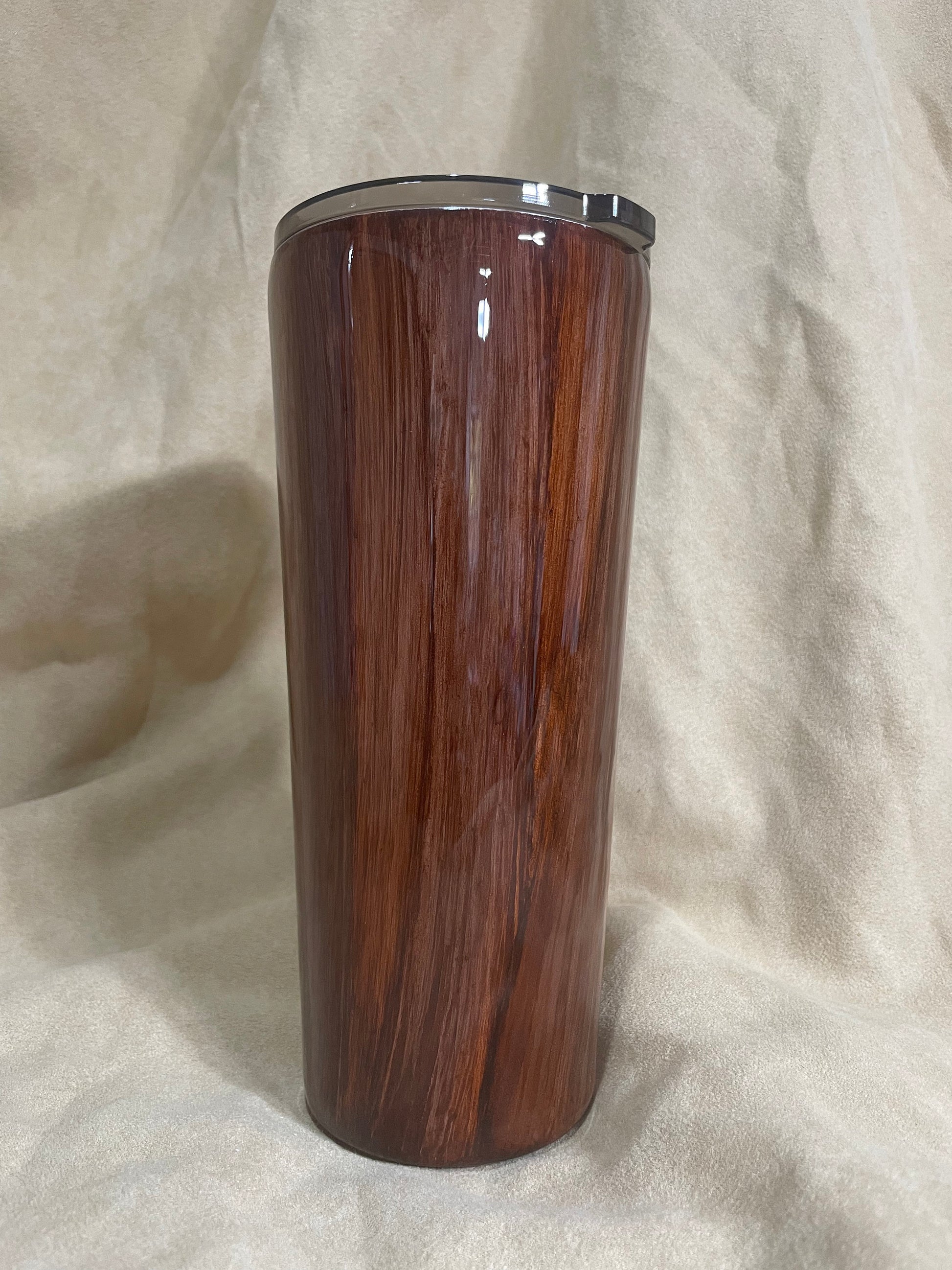 Deer Tumbler (Hunters Tumbler), hand painted wood grain look, gift for him or her