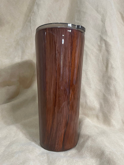 Deer Tumbler (Hunters Tumbler), hand painted wood grain look, gift for him or her