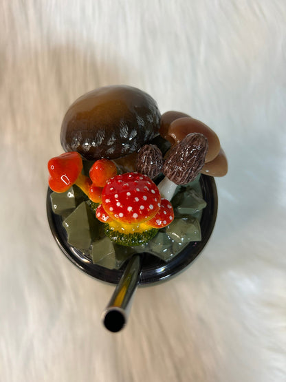 3D Mushroom Tumbler: Nature Cup with Removable Topper