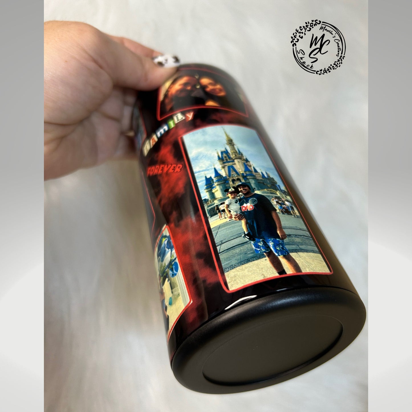 Tumbler with speaker, custom personalized tumbler, picture Bluetooth tumbler, 4 in 1 tumbler/koozie fits bottles and cans, gift for him/her.