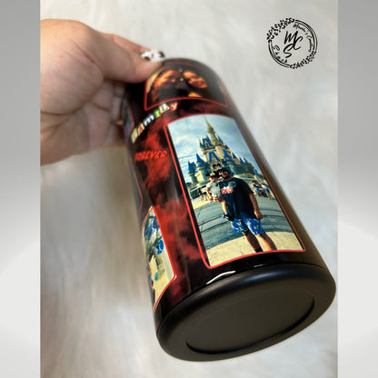 Personalized Photo Tumbler with Bluetooth Speaker: 4-in-1 Can Cooler