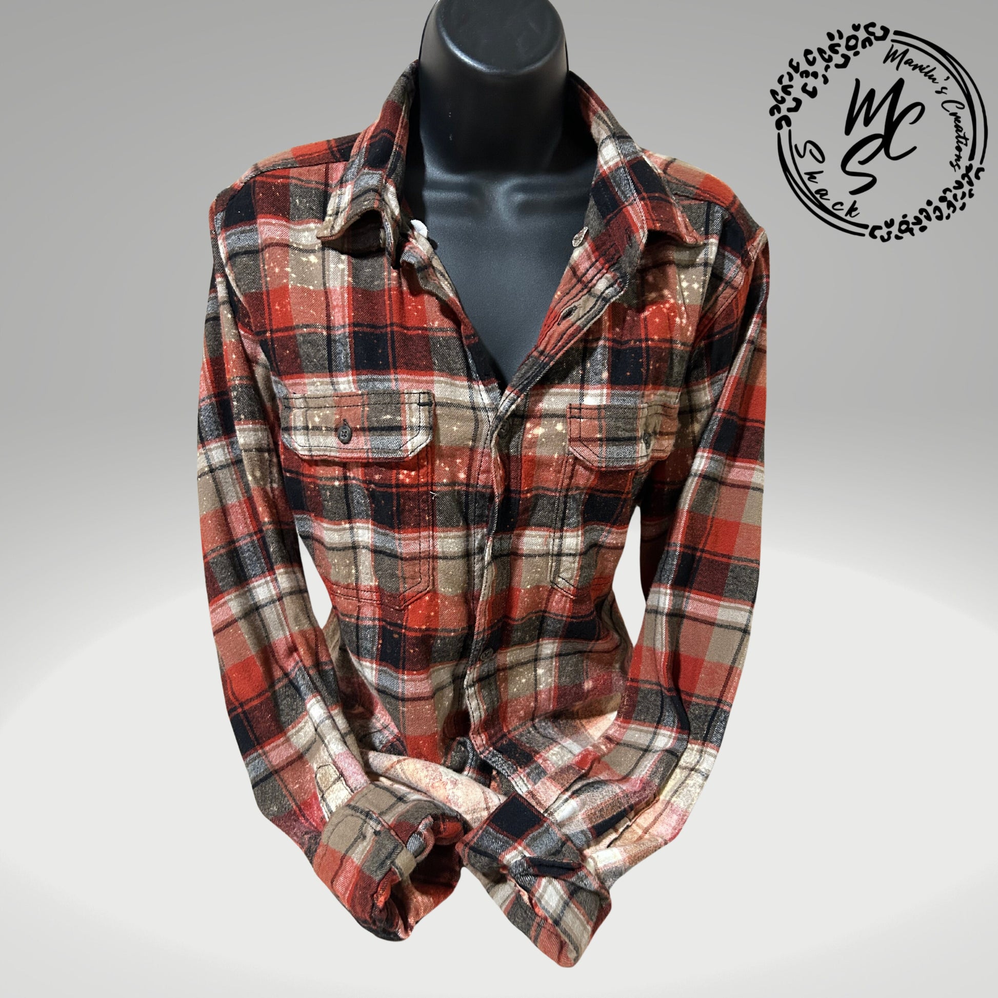 Flannel I run on coffee and Christmas cheer, super soft real flannel, red mark plaid (black and red) unisex holidays top