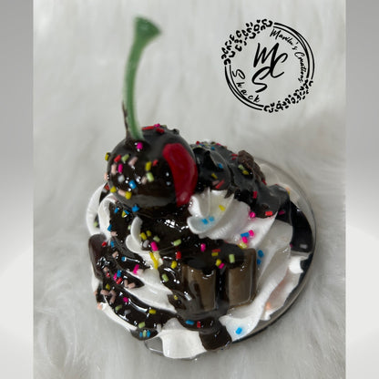 Whipped cream chocolate mocha cherry top removable toppers and lid for 30 and 20oz tumblers. Faux topper replacement lid. Tumbler top