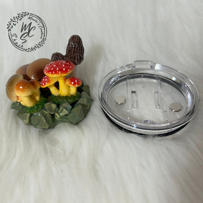 Mushrooms Tumbler Topper, 3d fake mushrooms removable toppers and lid for tumblers. Nature topper replacement lid. Tumbler top.
