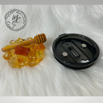 Honey Bee Tumbler Topper: 3D Honeycomb Replacement Lid