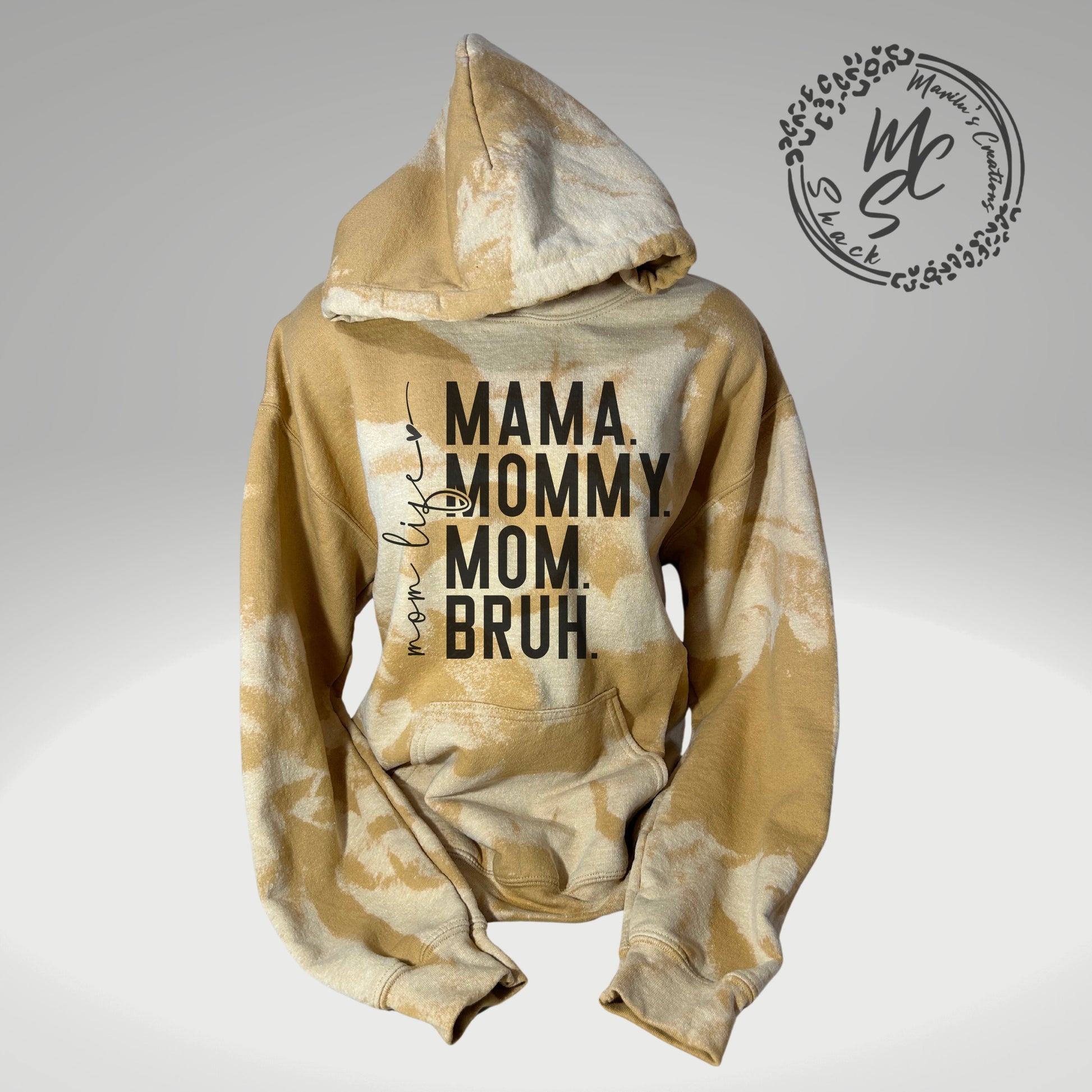 Bleached distressed Hoodie mama, mommy, mom, bruh #momlife pullover sweater, mom gift, mother gift