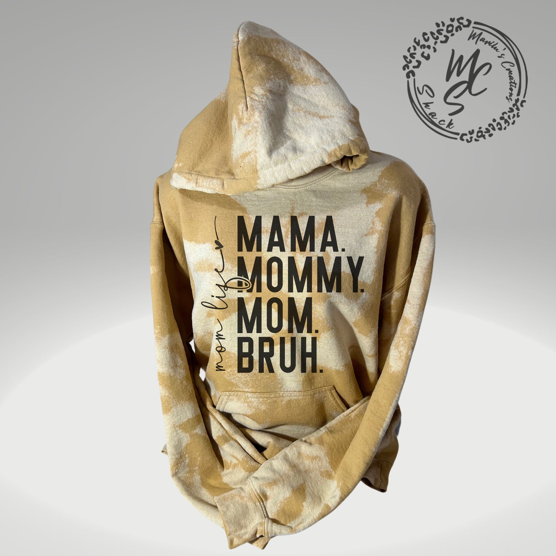 Bleached distressed Hoodie mama, mommy, mom, bruh #momlife pullover sweater, mom gift, mother gift