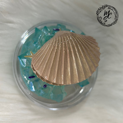 Mermaid Seashell Tumbler Topper: 3D Pearl Lid