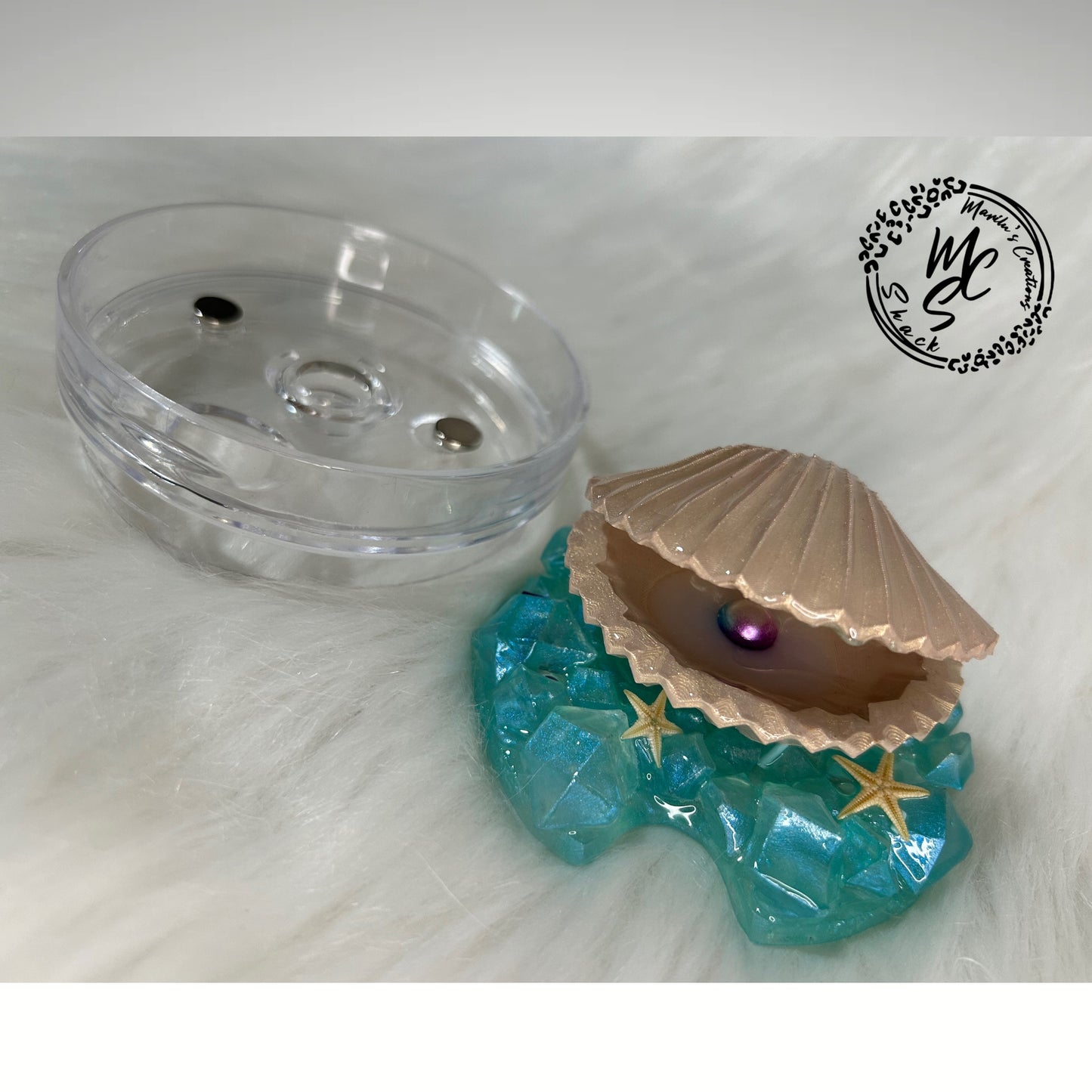 Mermaid inspired Tumbler Topper, Seashell removable toppers and lid, Seashell and Pearl topper replacement lid. Tumbler top