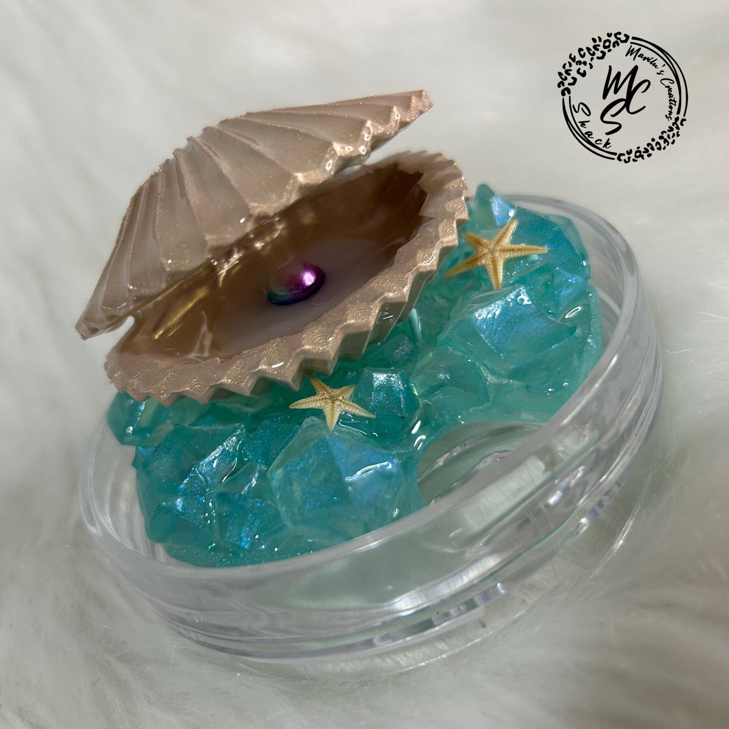 Mermaid inspired Tumbler Topper, Seashell removable toppers and lid, Seashell and Pearl topper replacement lid. Tumbler top