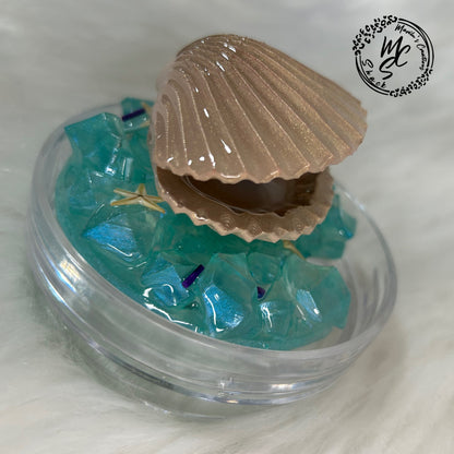 Mermaid Seashell Tumbler Topper: 3D Pearl Lid