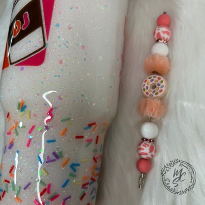 Donuts Stanley Tumbler Cup Charm, donut Coffee tumbler handle beads charm, silicone beads charm for tumbler handles