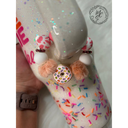 Donut Stanley Tumbler Charm: Handmade Silicone Bead Cup Handle Accessory