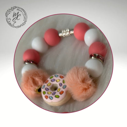 Donuts Stanley Tumbler Cup Charm, donut Coffee tumbler handle beads charm, silicone beads charm for tumbler handles